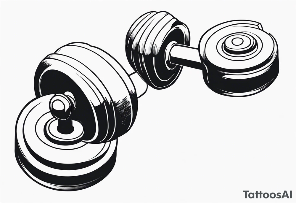 Falcor dumbbell tattoo idea