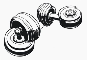 Falcor dumbbell tattoo idea