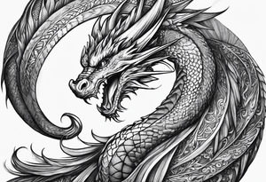 dragons tail tattoo idea