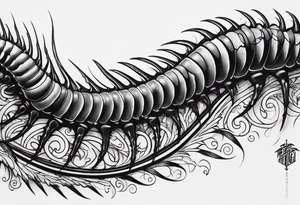 Centipede spine tattoo tattoo idea