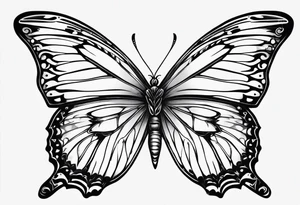 butterfly simple tattoo idea