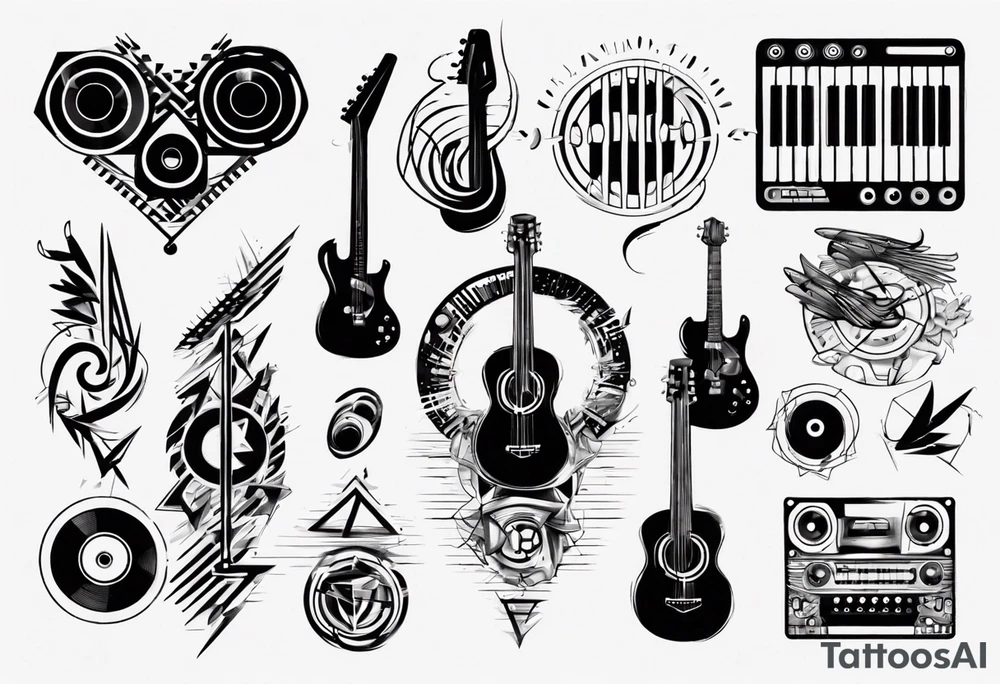music sound tattoo idea