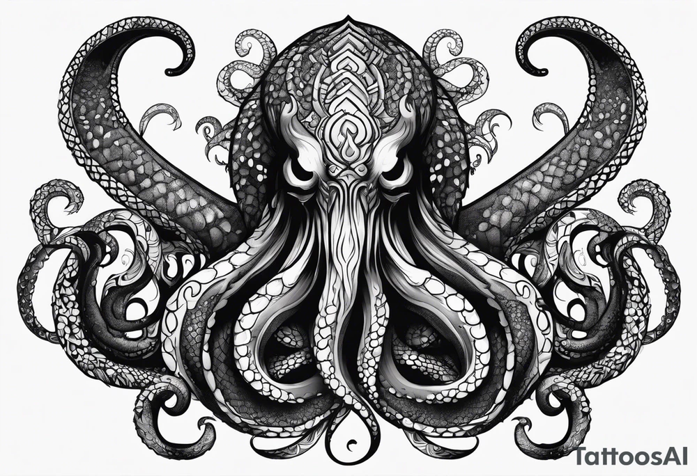 a tentacle shadow monster tattoo idea