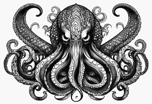 a tentacle shadow monster tattoo idea
