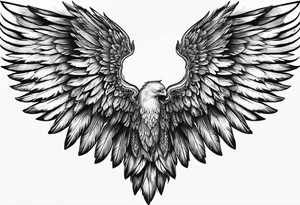 2 wings. I want a halo over one of them . I want angels wings tattoo idea