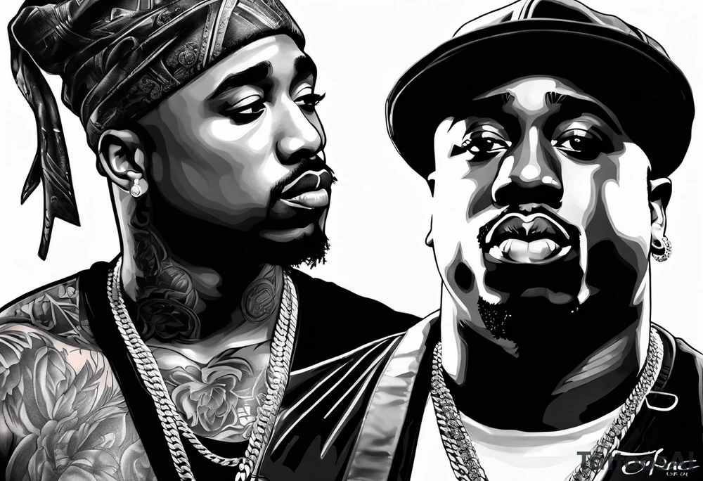 2pac and Notorious B.I.G. tattoo idea