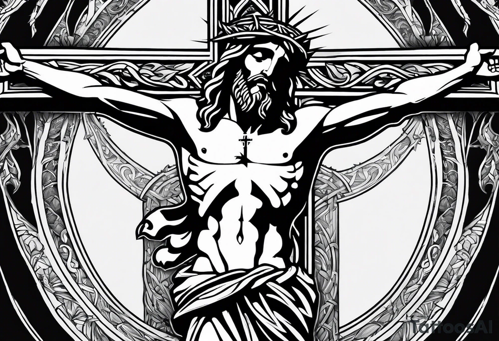 jesus on the cross tattoo idea