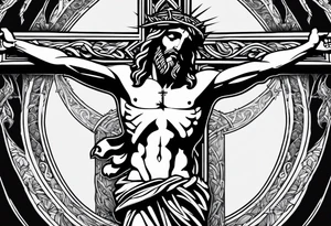 jesus on the cross tattoo idea