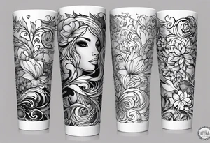 20 oz tumbler, personalized, fantasia, floral , dreamscape tattoo idea