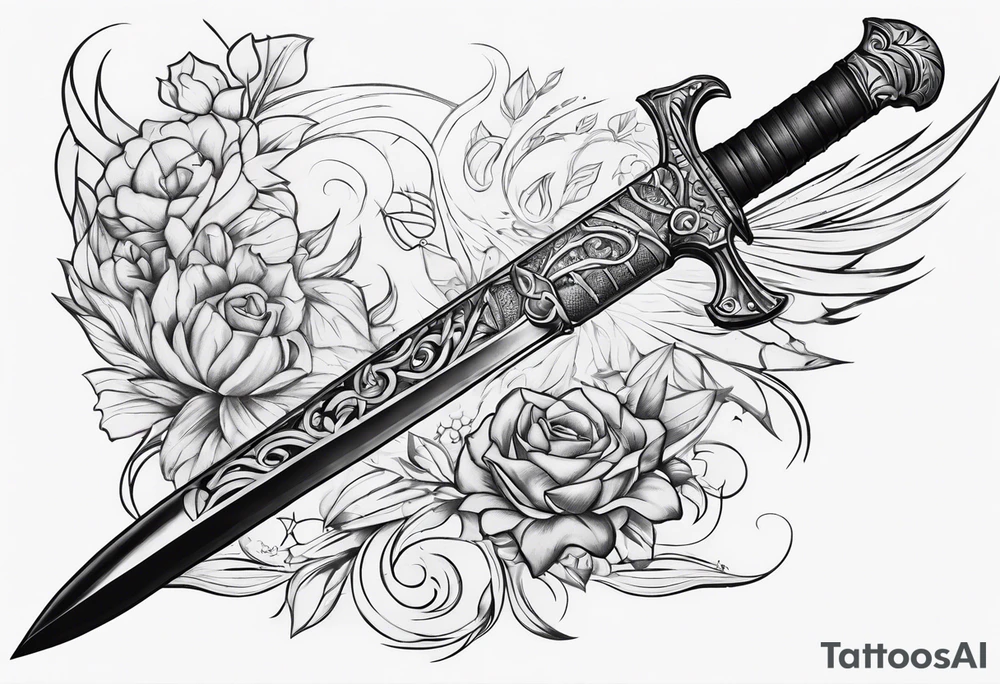 broken sword weapon tattoo idea