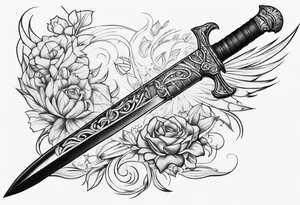 broken sword weapon tattoo idea