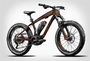 Mountain bike with the body of a copperhead tattoo idea