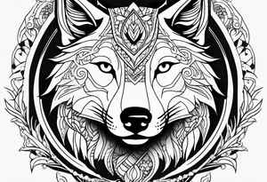 strength, pisces, small, nuanced, wolf, cute tattoo idea