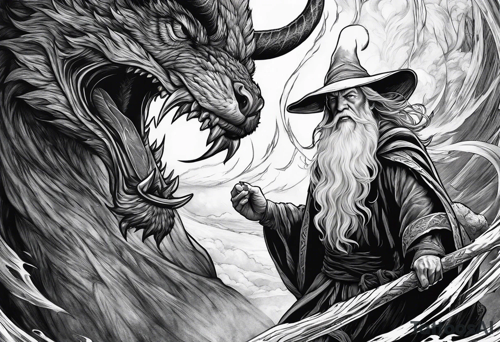Gandalf vs Balrog tattoo idea