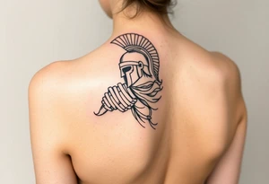 Spartan warrior tattoo on upper arm as sleeve
. tattoo idea