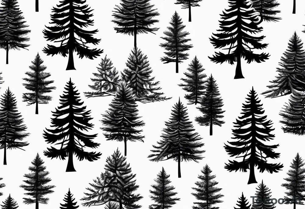 Douglas fir tree tattoo idea