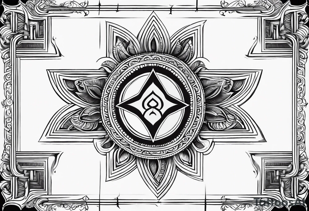 back tattoo with trishul tattoo idea