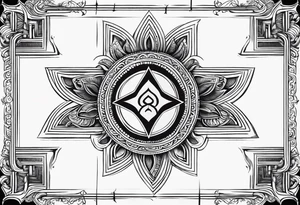 back tattoo with trishul tattoo idea