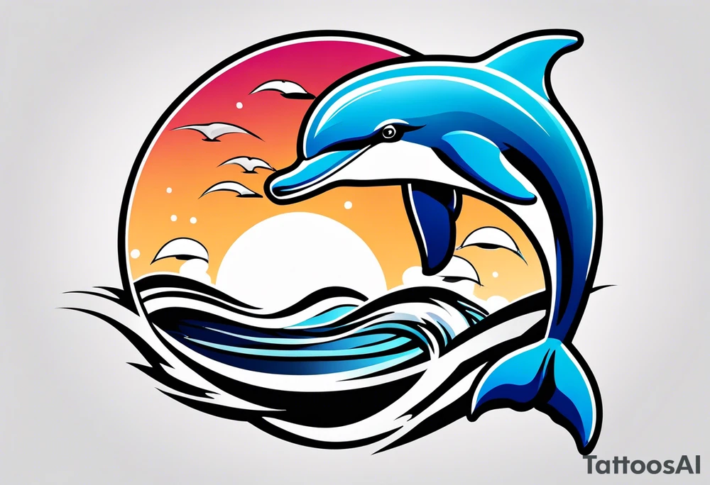 dolphin logo tattoo idea