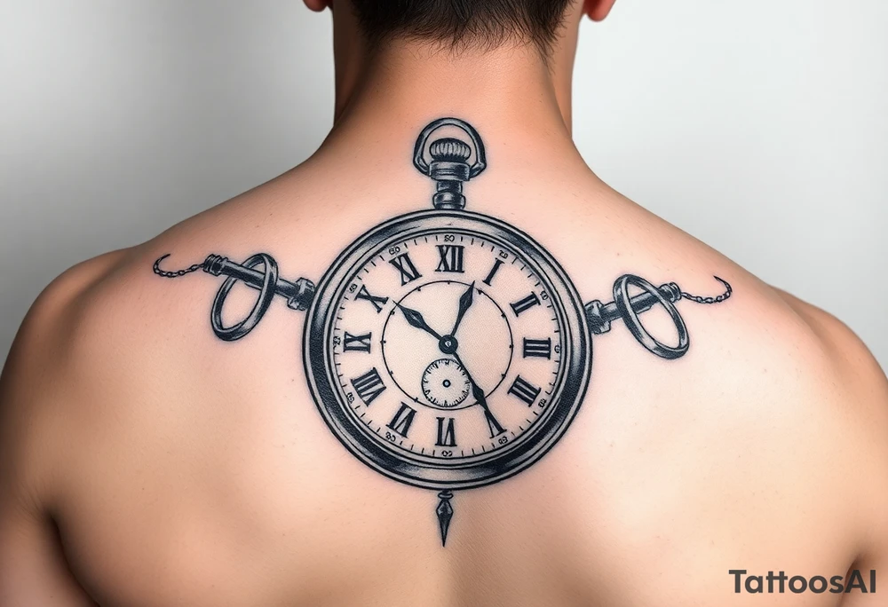 strength, brave, music, pocket watch tattoo idea