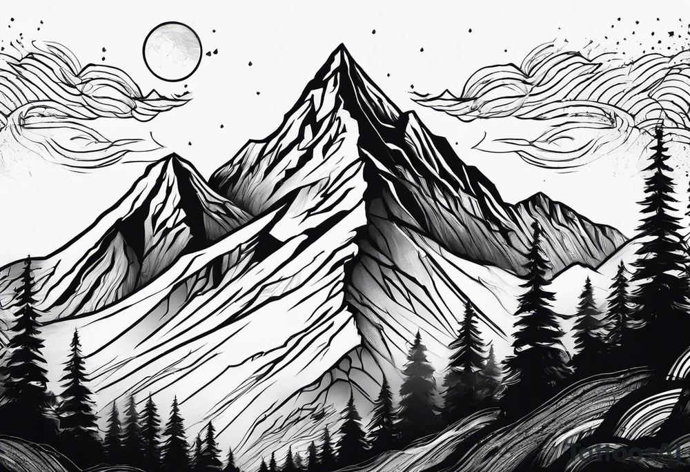 mountains tattoo idea
