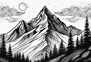mountains tattoo idea