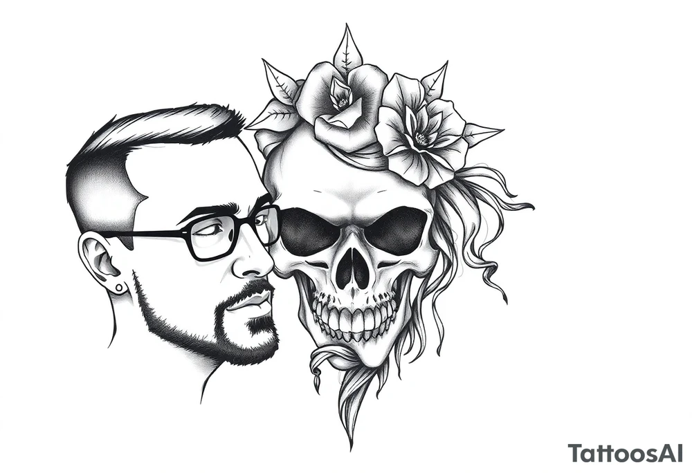 Family, brothers, skull, mom tattoo idea