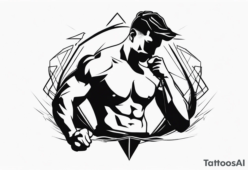 men strength tattoo idea