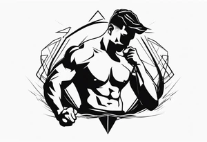 men strength tattoo idea