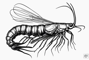 Freshwater shrimp tattoo idea