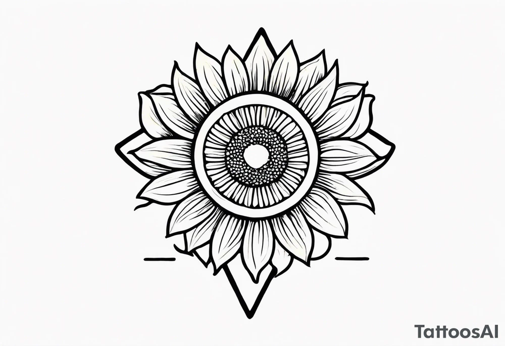 Sunflower infinity symbol tattoo idea