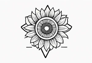 Sunflower infinity symbol tattoo idea