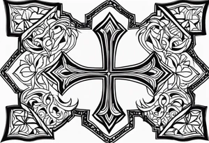christian 
cross and caveman tattoo idea