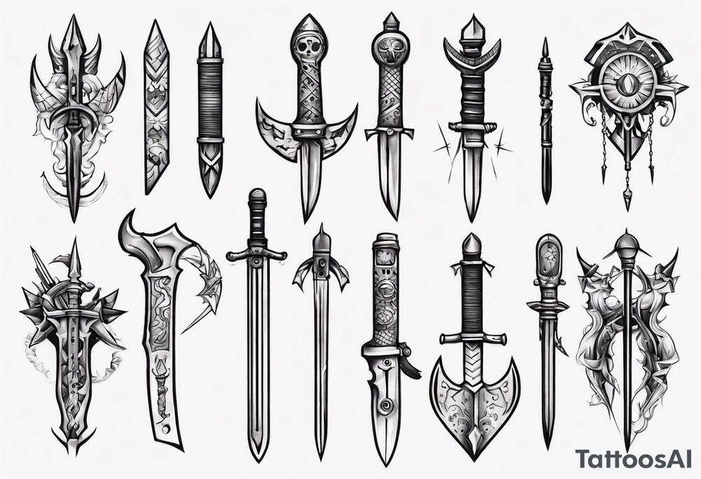 Weapons tattoo idea