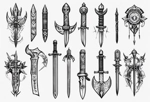 Weapons tattoo idea
