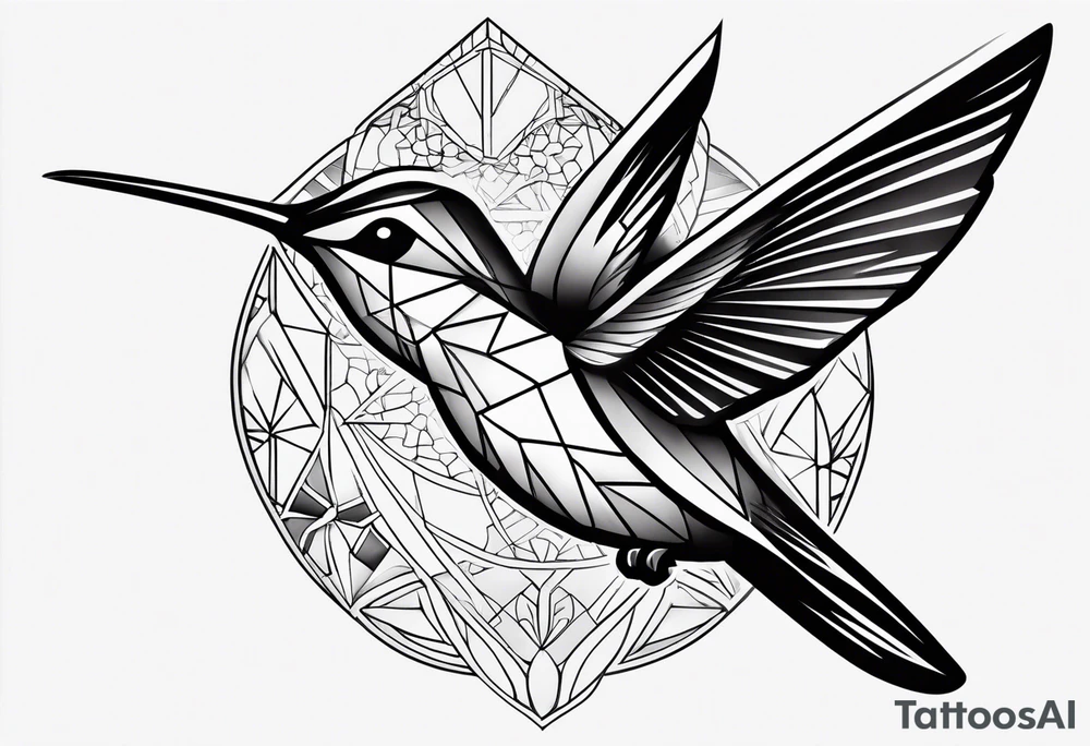 elegant hummingbird tattoo idea