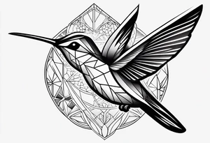 elegant hummingbird tattoo idea