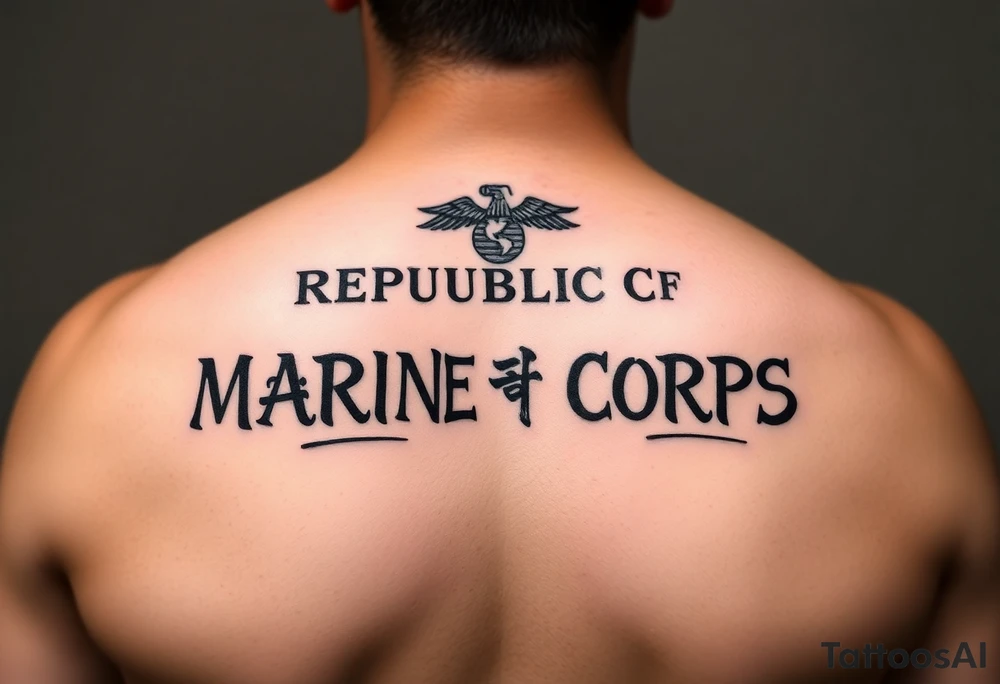 Republic of Korea
                Marine Corps
lettering tattoo idea