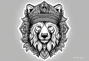bearpaw half sleeve tattoo idea