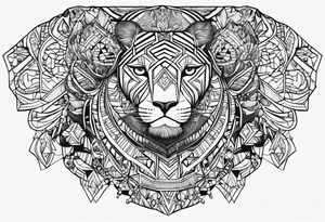 african, cultural, chest tattoo tattoo idea