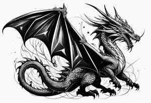 Dragon explosion tattoo idea
