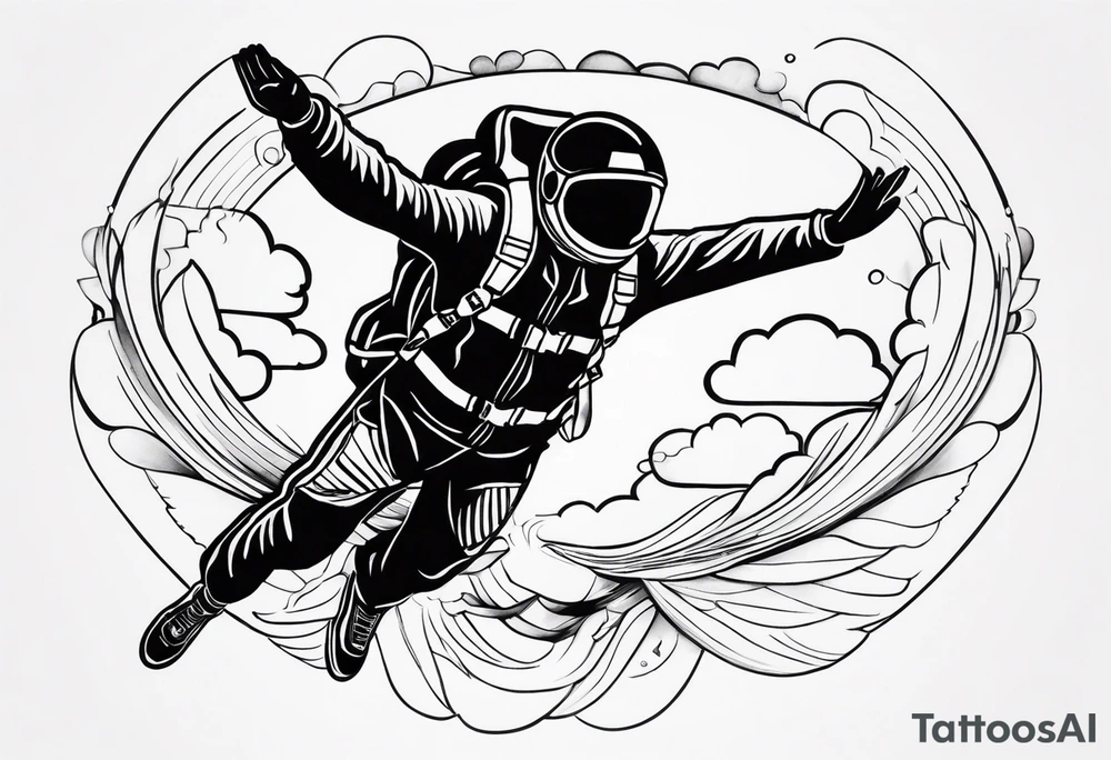 skydiving tattoo idea