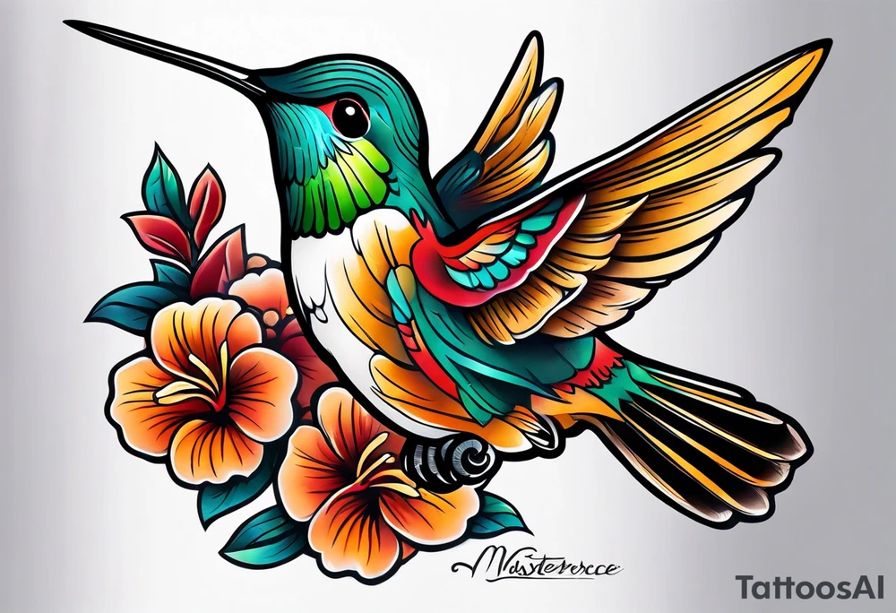 hummingbird arm tattoo tattoo idea