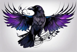 small raven tattoo idea