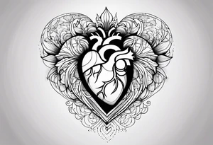 mind over heart tattoo idea