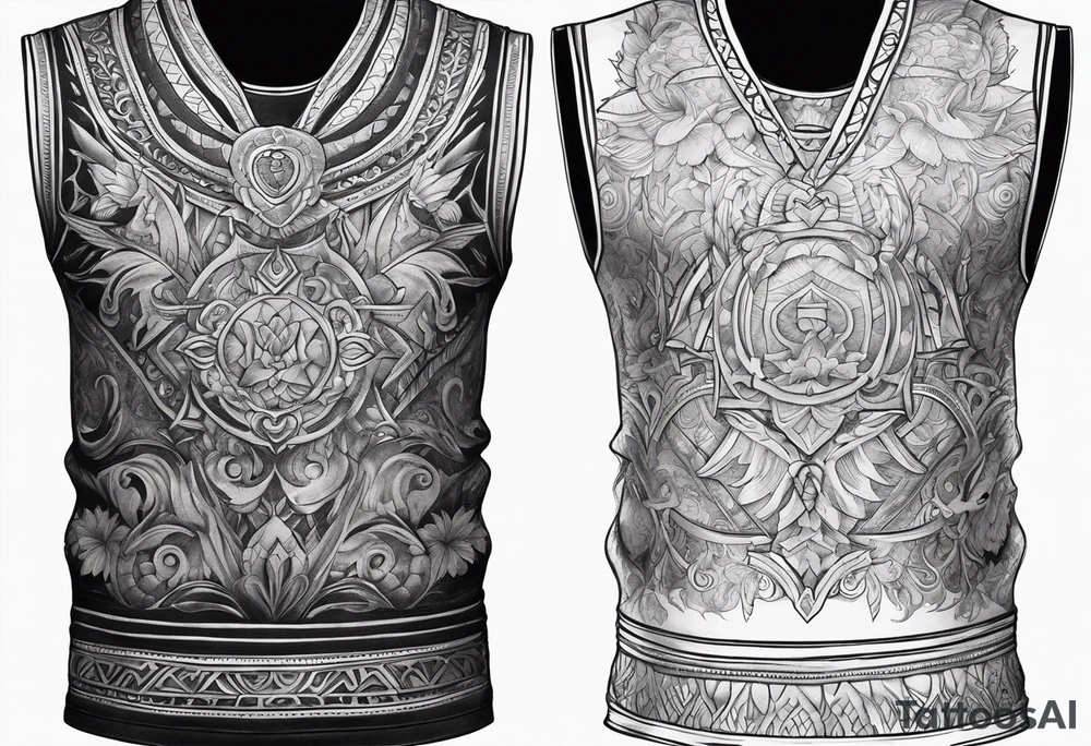 tattoo drawing ancient vest tattoo idea
