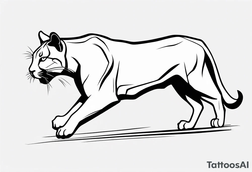 puma stalking tattoo idea