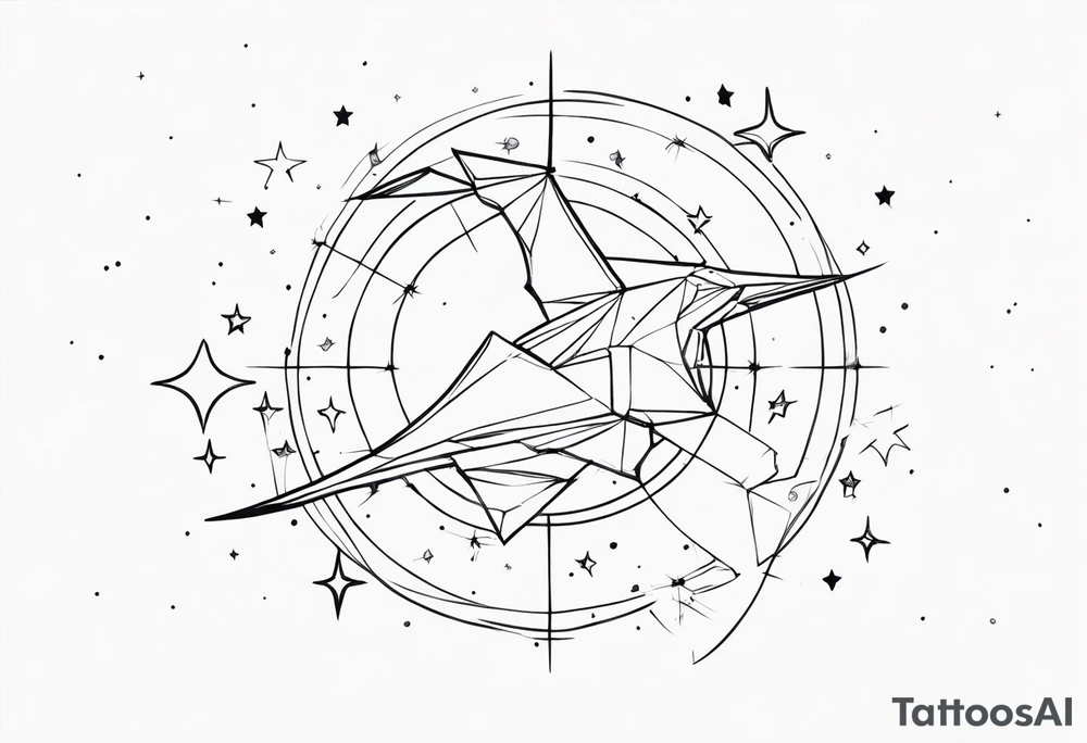 draco constellation with the stars tattoo idea
