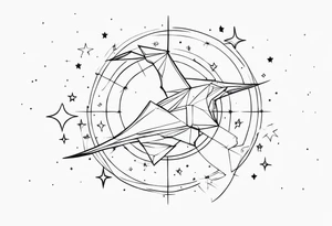 draco constellation with the stars tattoo idea
