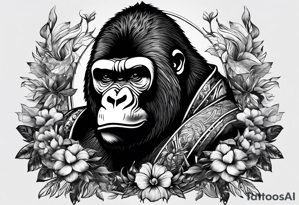 A gorilla, cheetah, rhino, rat tattoo idea